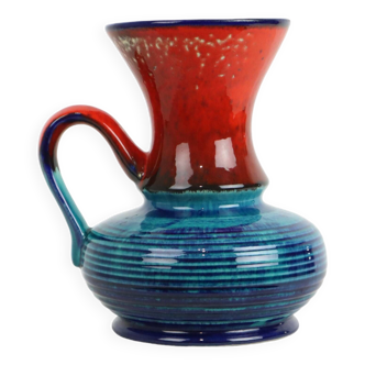 Rare Bay Vase Blue Red West Germany Vintage 79-25