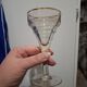Set of 4 vintage bistro glasses with gold rim, year 19