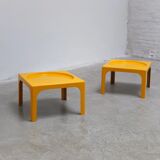 Pair of fiberglass side tables by Marc Berthier for Prisunic, 1970s