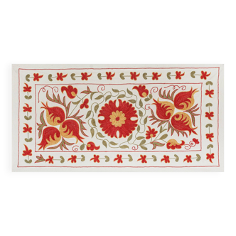 Hand knotted rug, vintage Turkish rug 50x91 cm