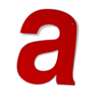 Ancient letter aluminium sign dibond