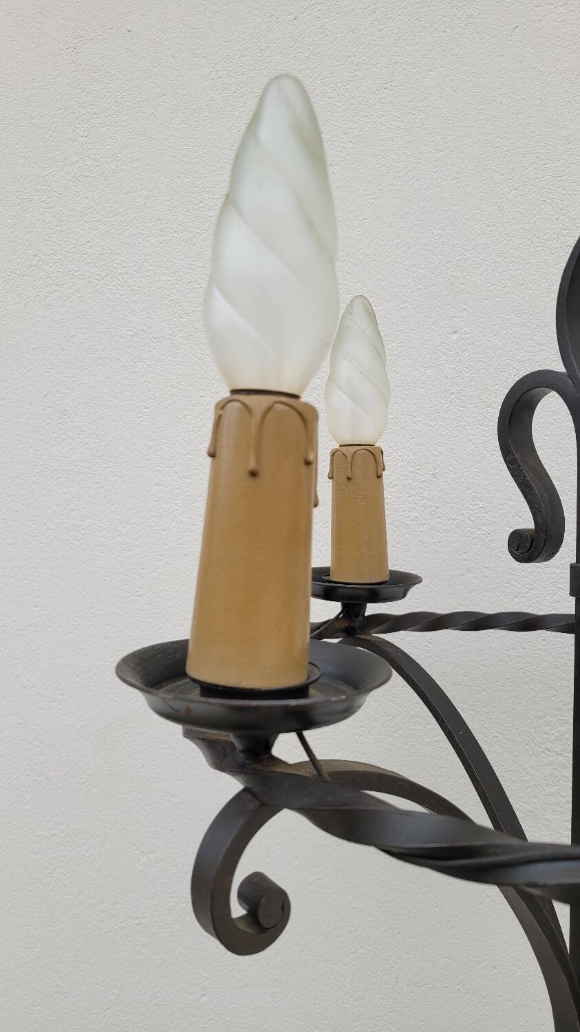 Candelabra floor lamp wrought iron candlestick