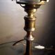 Lampe calice 1930 laiton tulip very thick molded glass 36x14