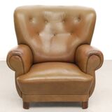 Vintage Denmark leather club Chair