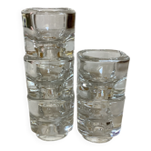 Cinq bougeoirs ou coquetiers design Joe Colombo