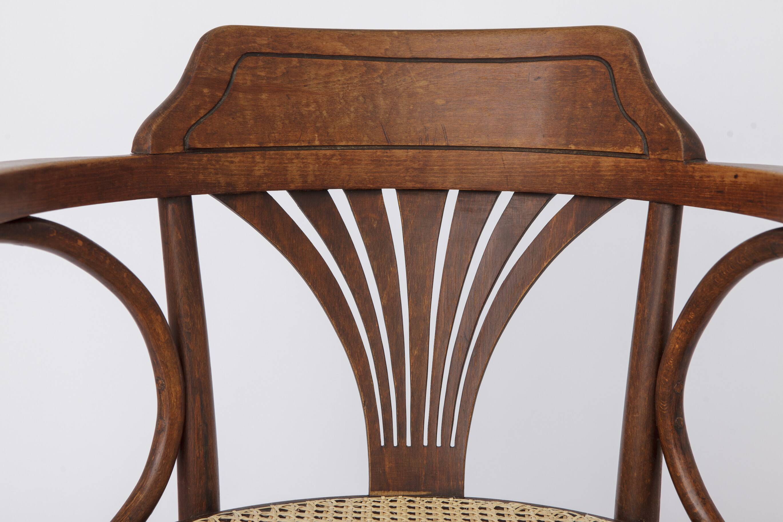 Vintage Bentwood Chair by Fischel Austria 1940s-1950s | Restored Beech Wood