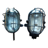 Industrial cast iron wall lights