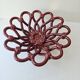 Vintage woven ceramic fruit bowl Barbotine Vallauris Mass style