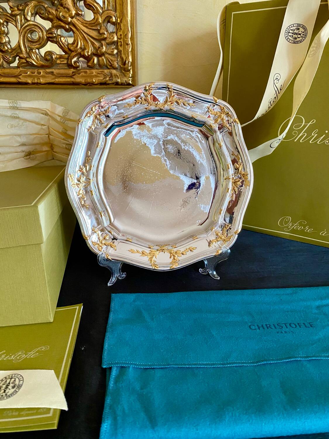 Fruit bowl, Christofle, Rubans style