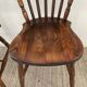 Pair of dutch bistro chairs in solid wood 70s
