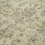 Handmade oriental beige carpet 182 cm x 271 cm
