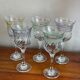5 colored water glasses