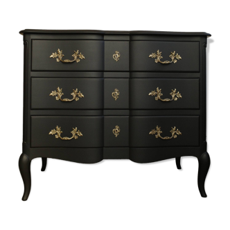 Black vintage chest of drawers