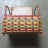 Rattan and scoubidou chest