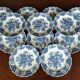 12 English dinner plates Ridgway "Windsor" ("Asiatic Pheasants") blue & white