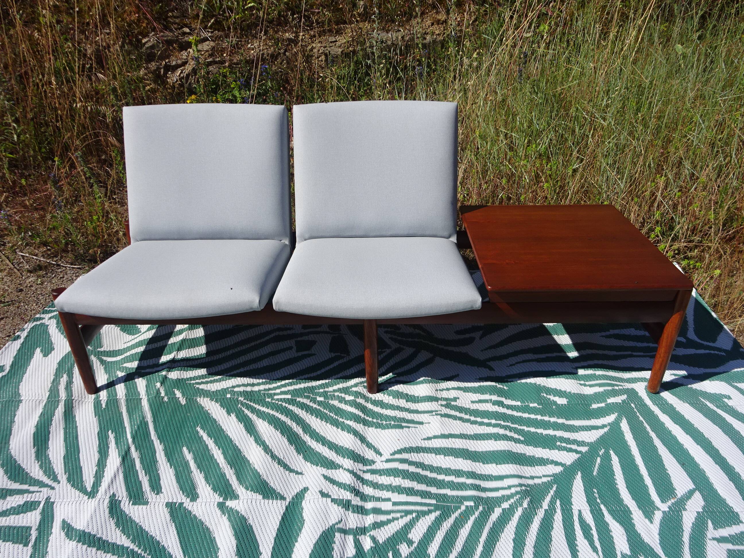 Modular 3-seater sofa + a teak coffee table by Karl SØrlie & SØnner