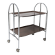 Chariot de service Dinette pliable Gerlinol Chariot à thé Plateaux Gain de place Chrome Mid Century