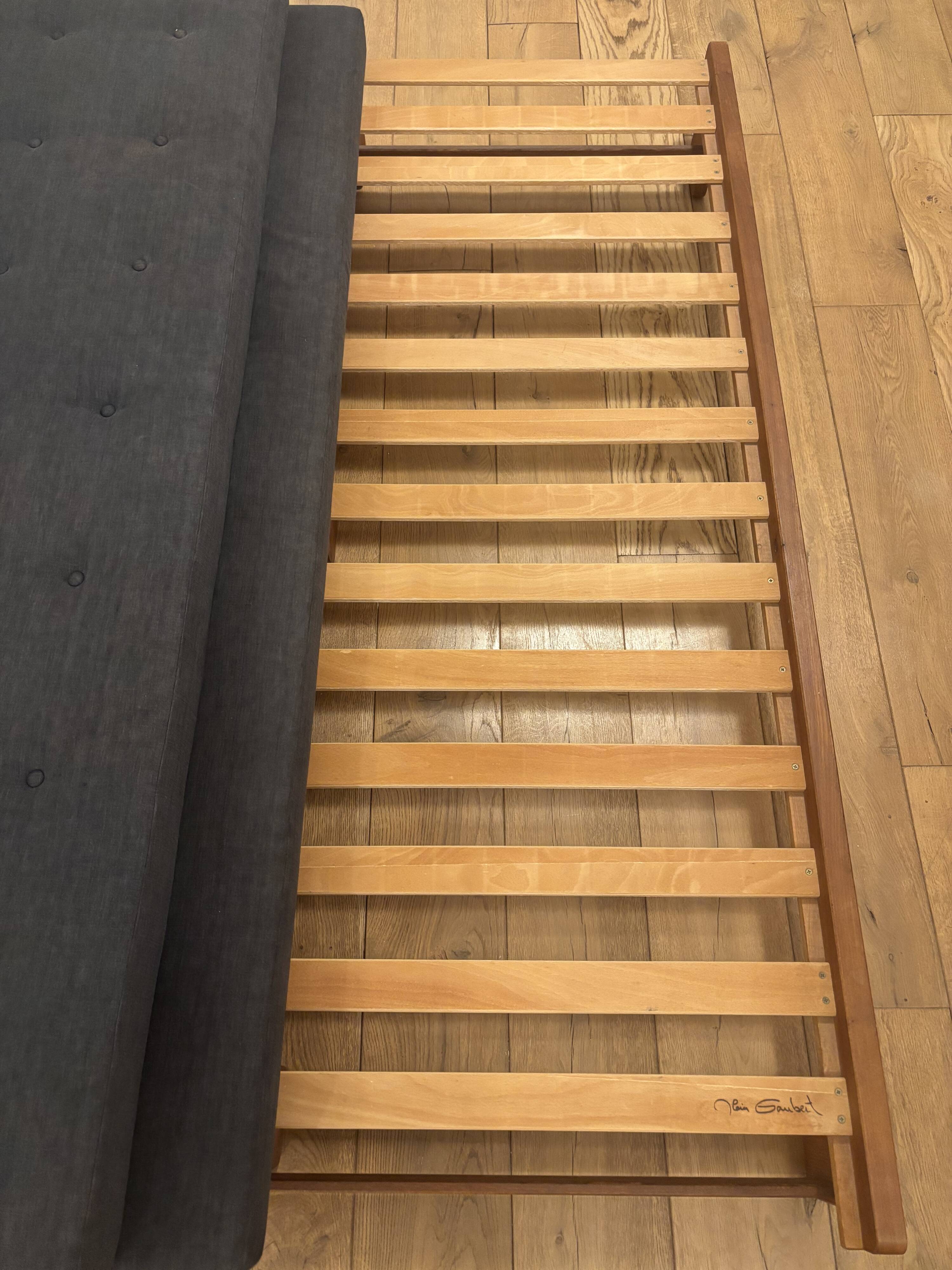 Vintage oak convertible bench by Alain Gaubert