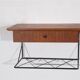 Pair of vintage Scandinavian hanging bedside tables 1960