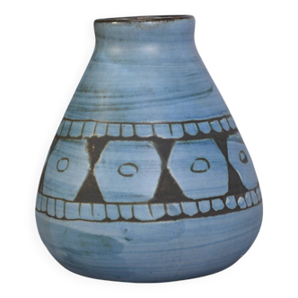 Vase  en céramique par alain maunier à vallauris 1960's