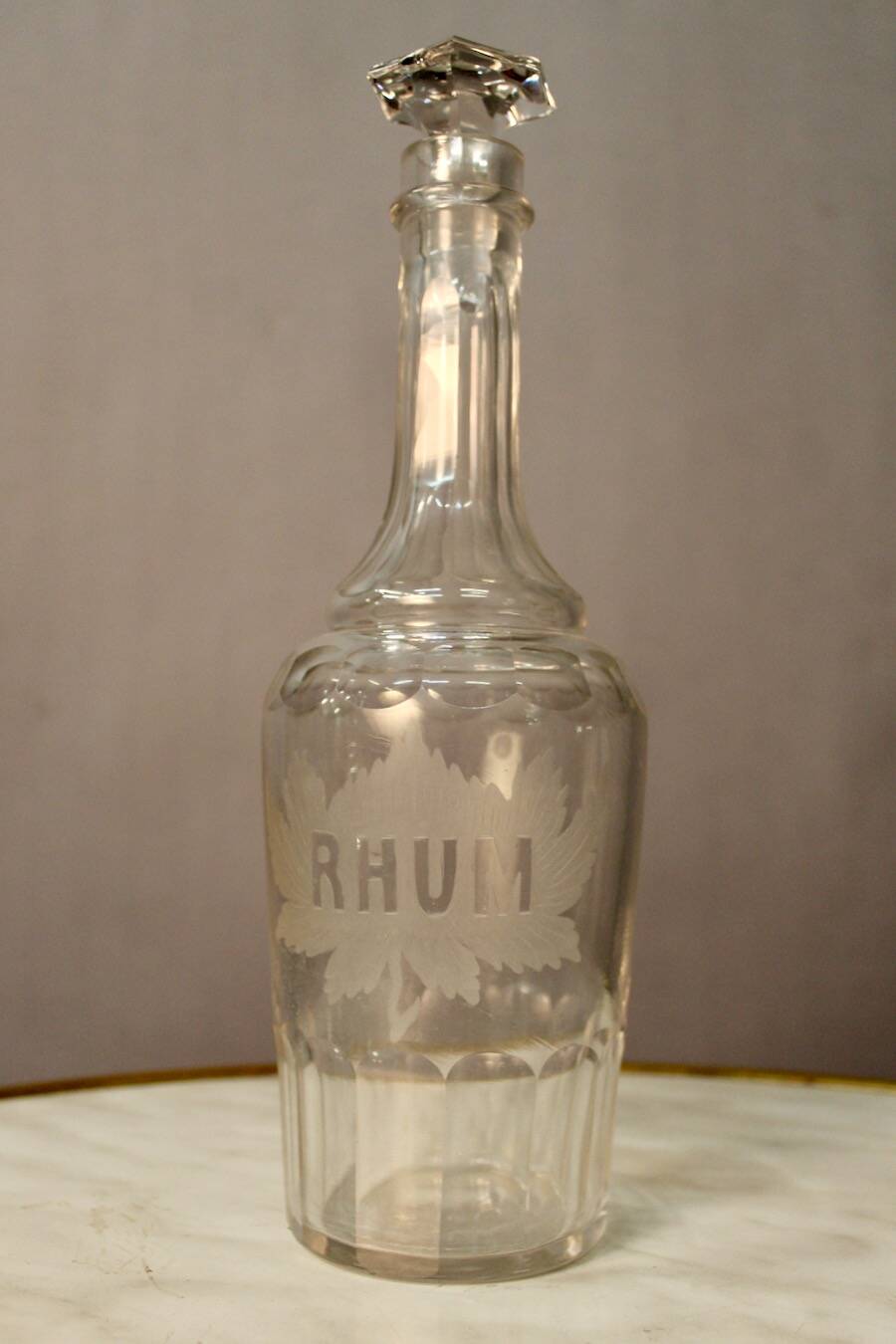 “Rum” cut crystal bottle