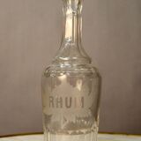 Bouteille en cristal taillé "Rhum"