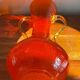 Vase en verre craquelé