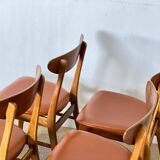 Six Farstrup model 210 dining chair (2 sets available)