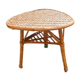 Oval rattan and wicker table