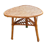 Table ovale en rotin et osier