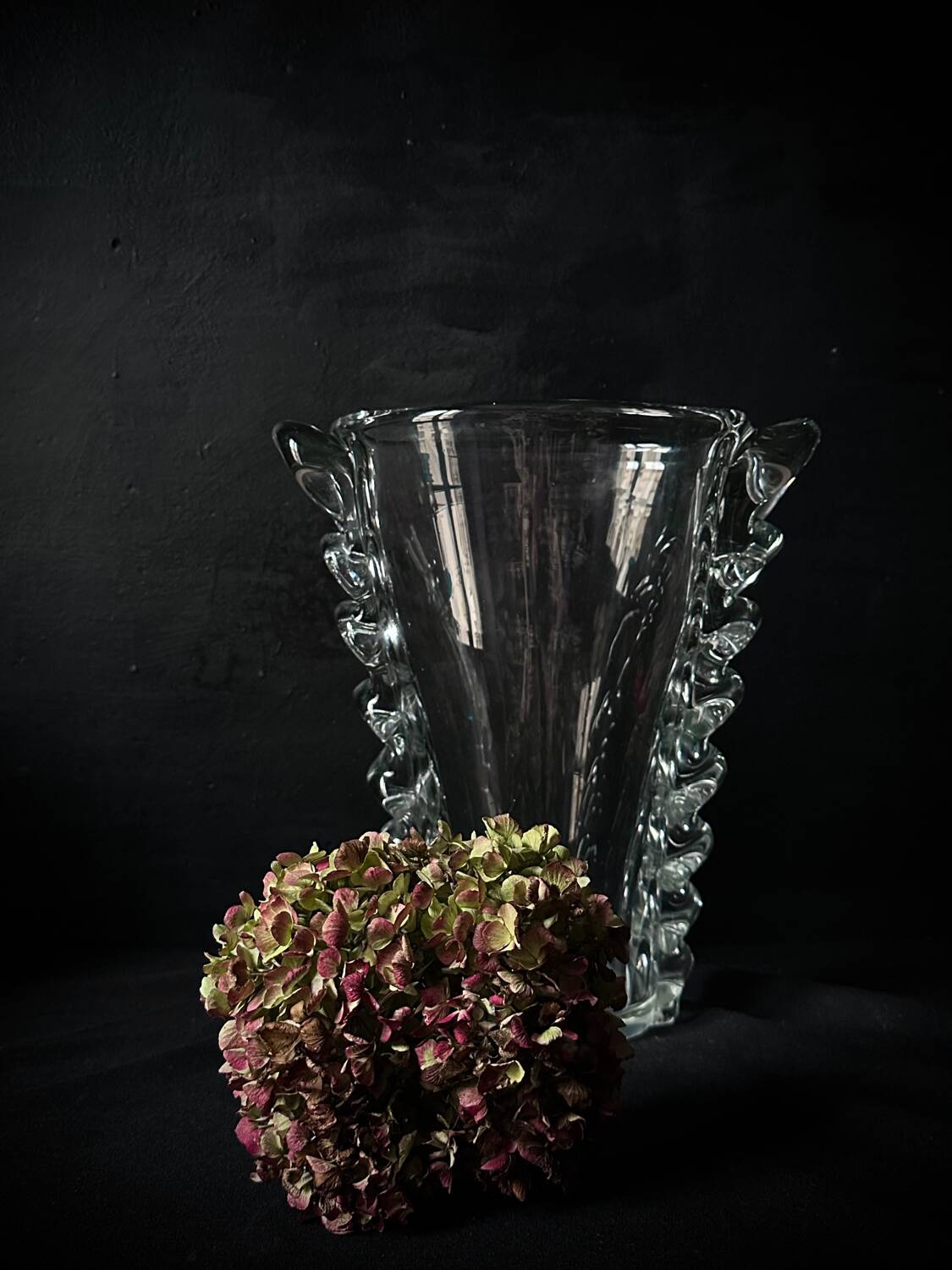Large crystal vase