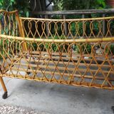 Rattan crib of the 50s