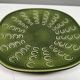 Beautiful large green dish from Danish Knabstrup 1950s