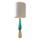 Green-sea brushed gold brass murano glass table lamp