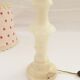 Pair of lamps  feet in white marble