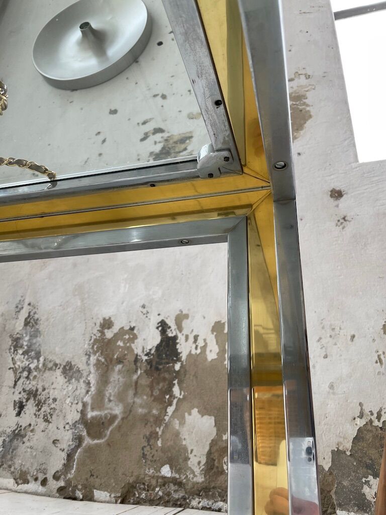 Brass chrome coffee table