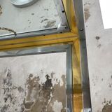 Table basse chrome laiton