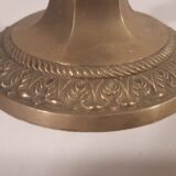 Old brass candlesticks 3 arms set of 2