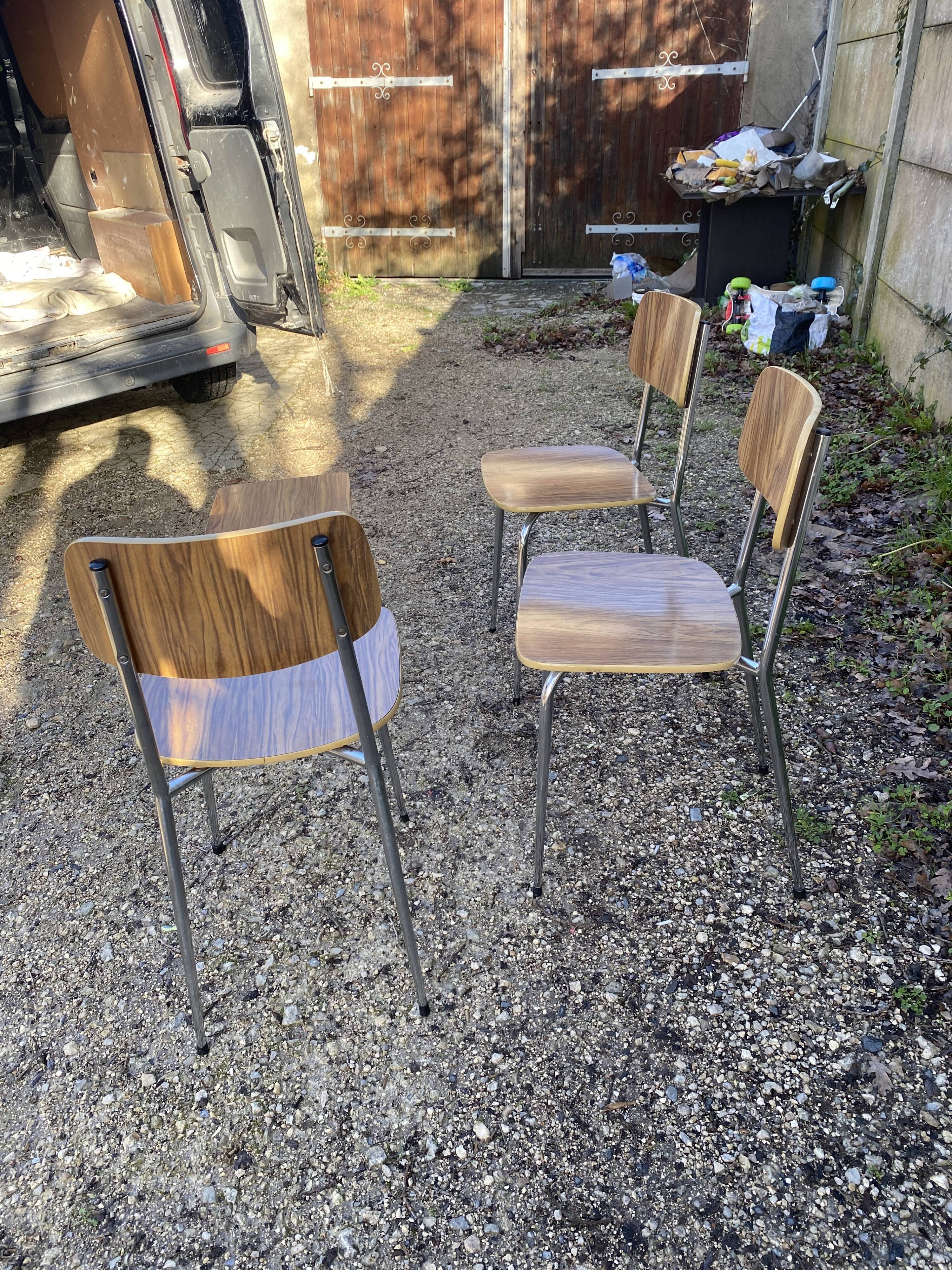 Formica chairs with stool
