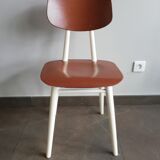2 vintage Czech wooden chairs, Ton ex Thonet, 1960