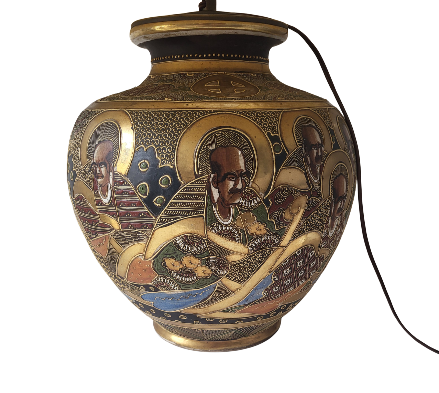 Handmade Asian style lamp in ceramic