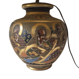 Handmade Asian style lamp in ceramic