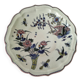 Desvres faience plate – Decoration on both sides – Circa 1890-1910