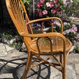 Vintage rattan armchair