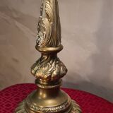 Lampe ancienne restaurer bronze massif 52x30 abat jour style tiffany