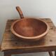 Service bowl, large bowl with wooden handle • Baribocraft • Canada
