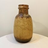 XXL Floor vase ceramic beige brown Scheurich 417-42 Fat Lava West Germany vintage 1950s 1960s