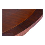 Table d’appoint Biedermeier restaurée, noyer, érable, marqueterie unique, France, années 1850
