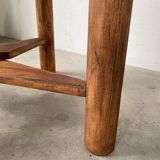 Round folding pine table mountain furniture