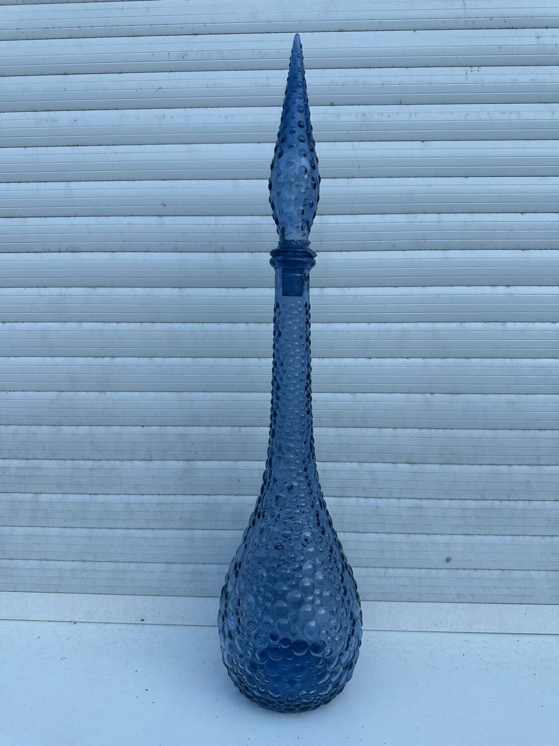 Carafe empoli purple mauve small bubbles hobnail